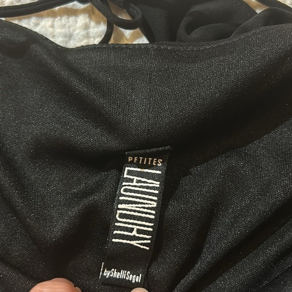 Laundry by Shelli Segal Black Dress asymmetrical strappy front. NIOP. 10P - Picture 10 of 11